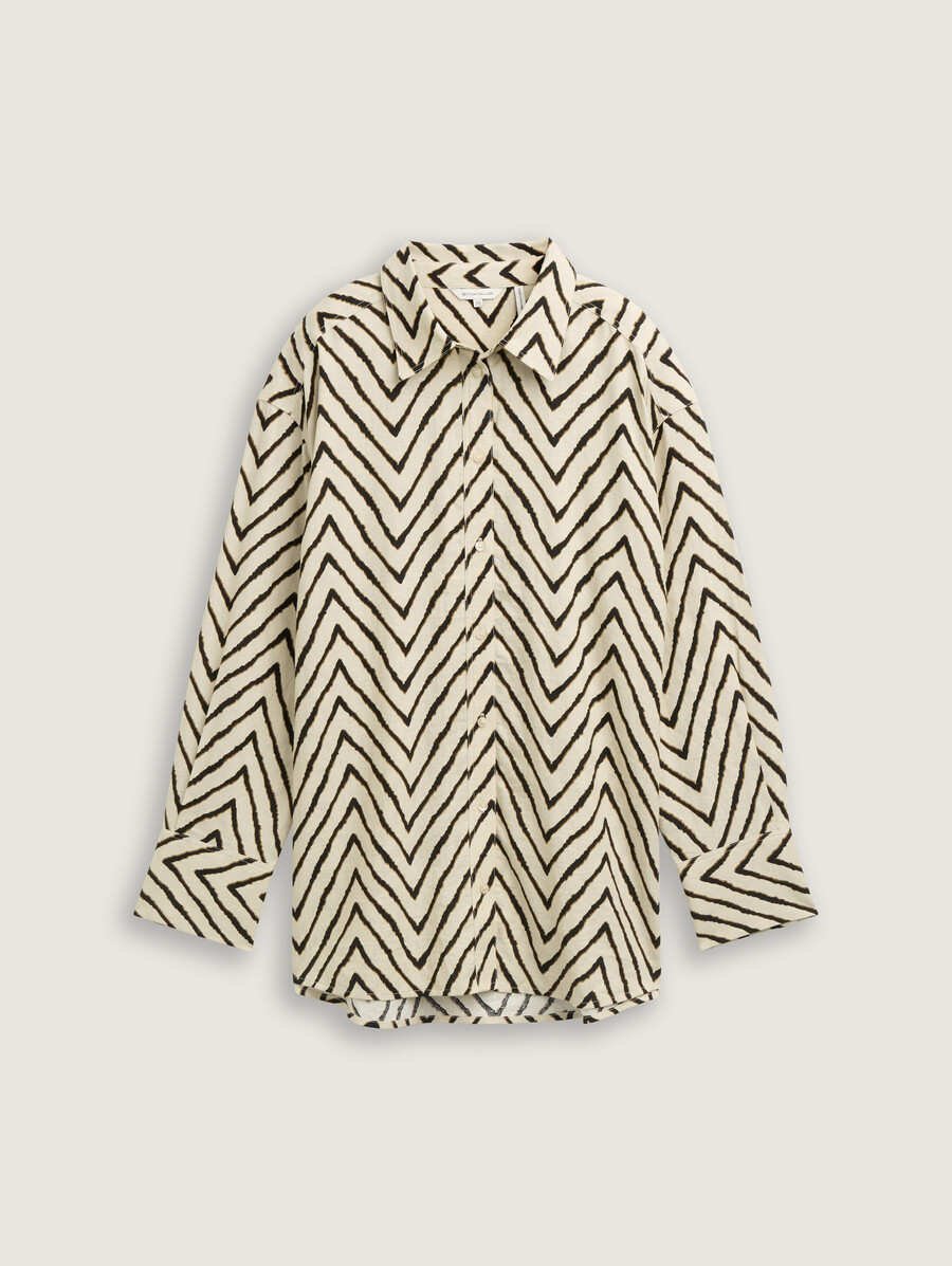 oversize-bluse aus leinen
