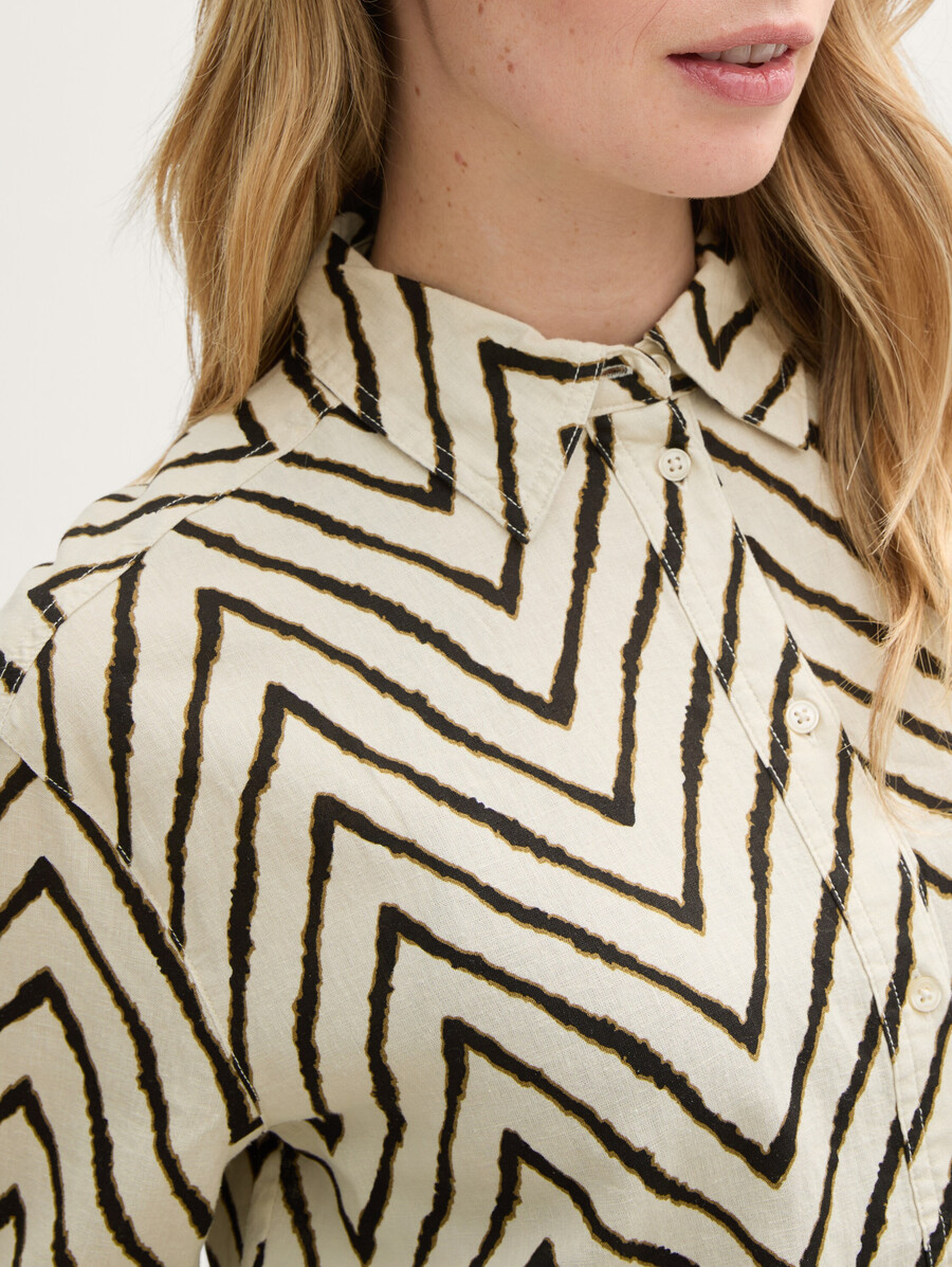 oversize-bluse aus leinen