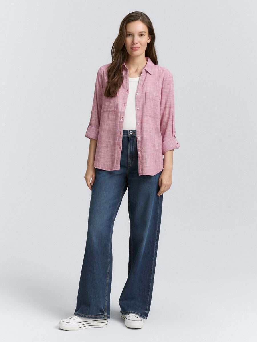 bluse mit brusttaschen
