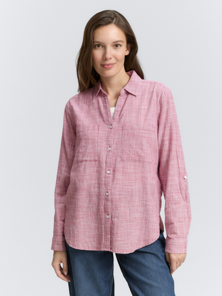 bluse mit brusttaschen