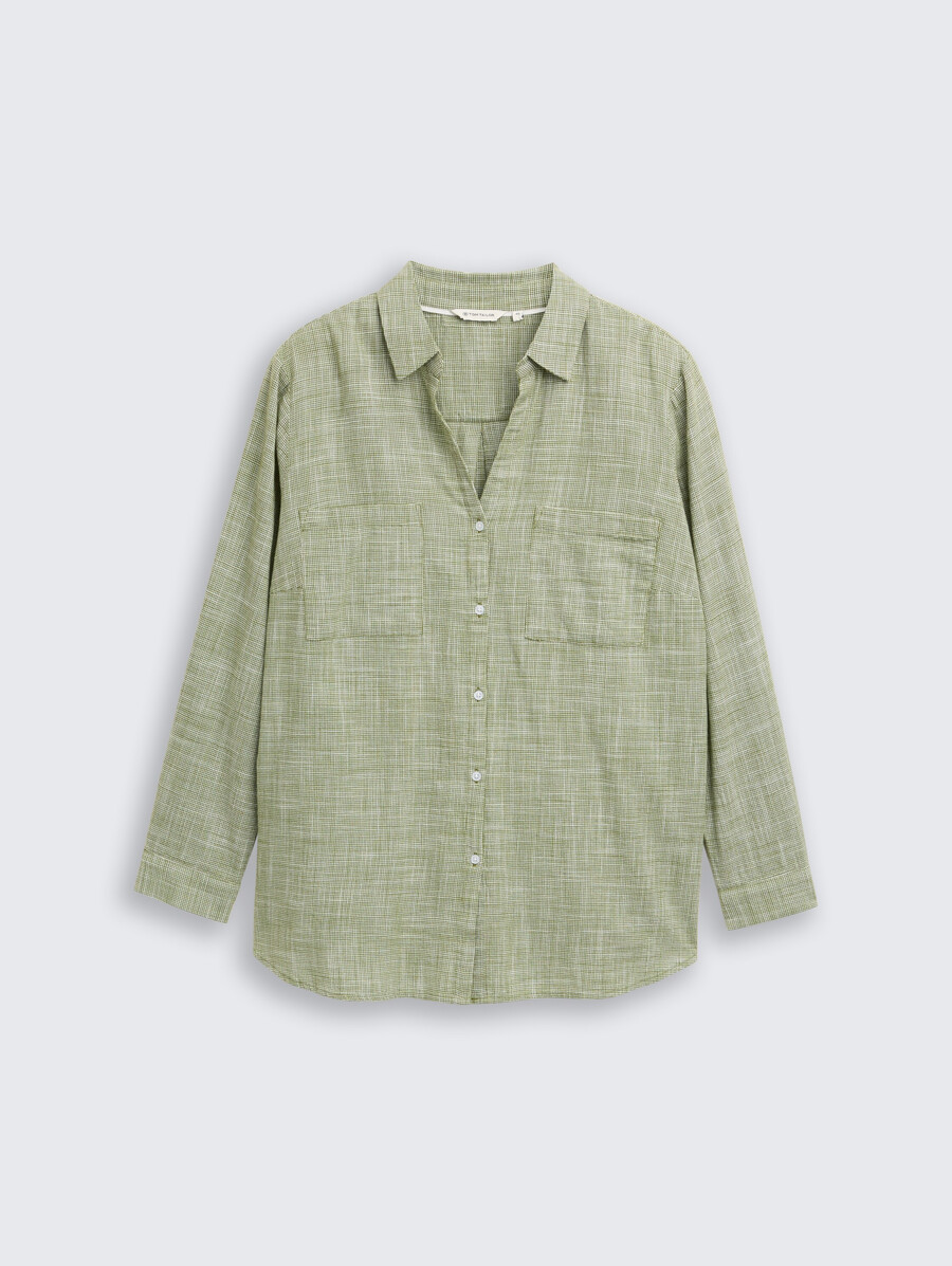 bluse in Übergröße mit brusttaschen