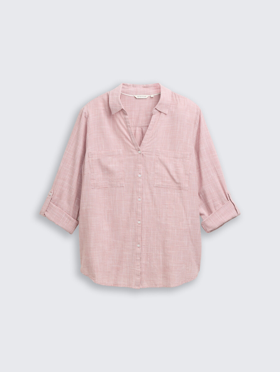 bluse in Übergröße mit brusttaschen
