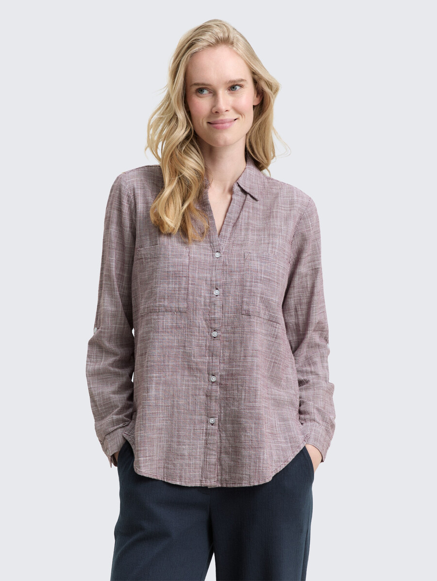 bluse mit brusttaschen