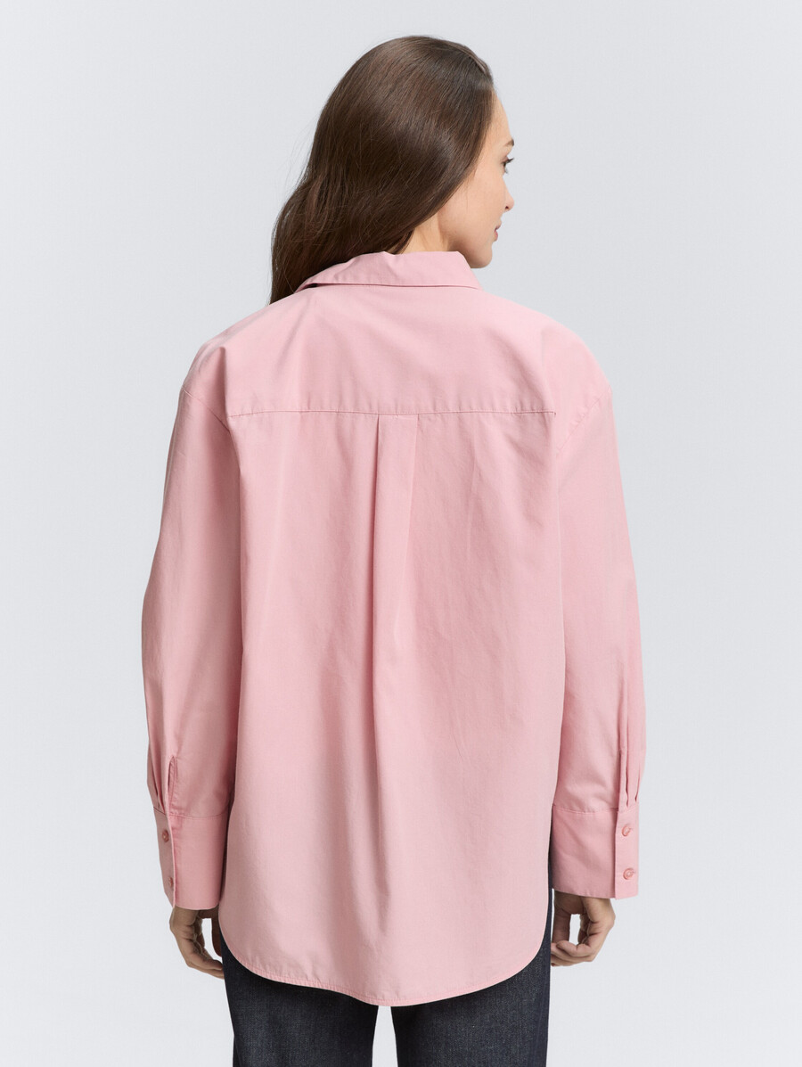 locker geschnittene popeline-hemdbluse