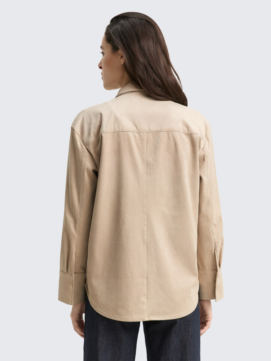 overshirt in wildlederoptik
