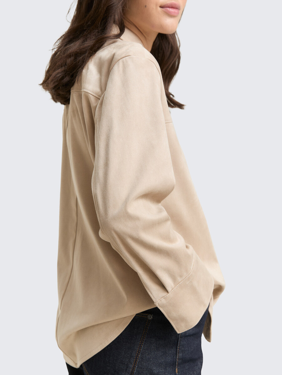 overshirt in wildlederoptik