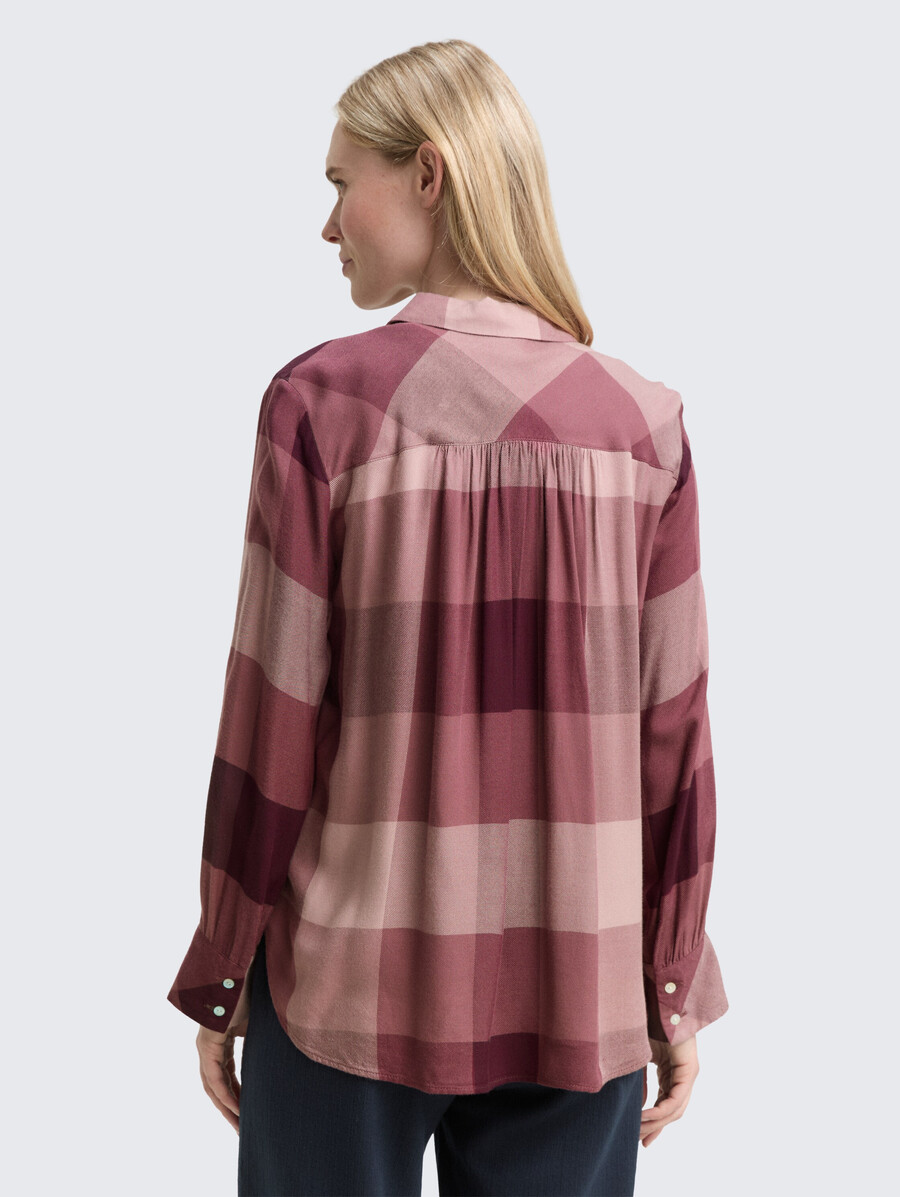 hemdbluse mit karomuster