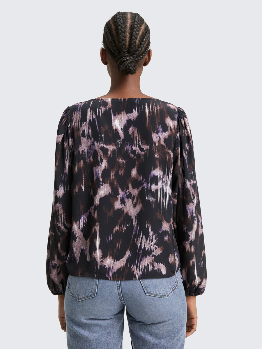 locker geschnittene bluse mit schleifendetails