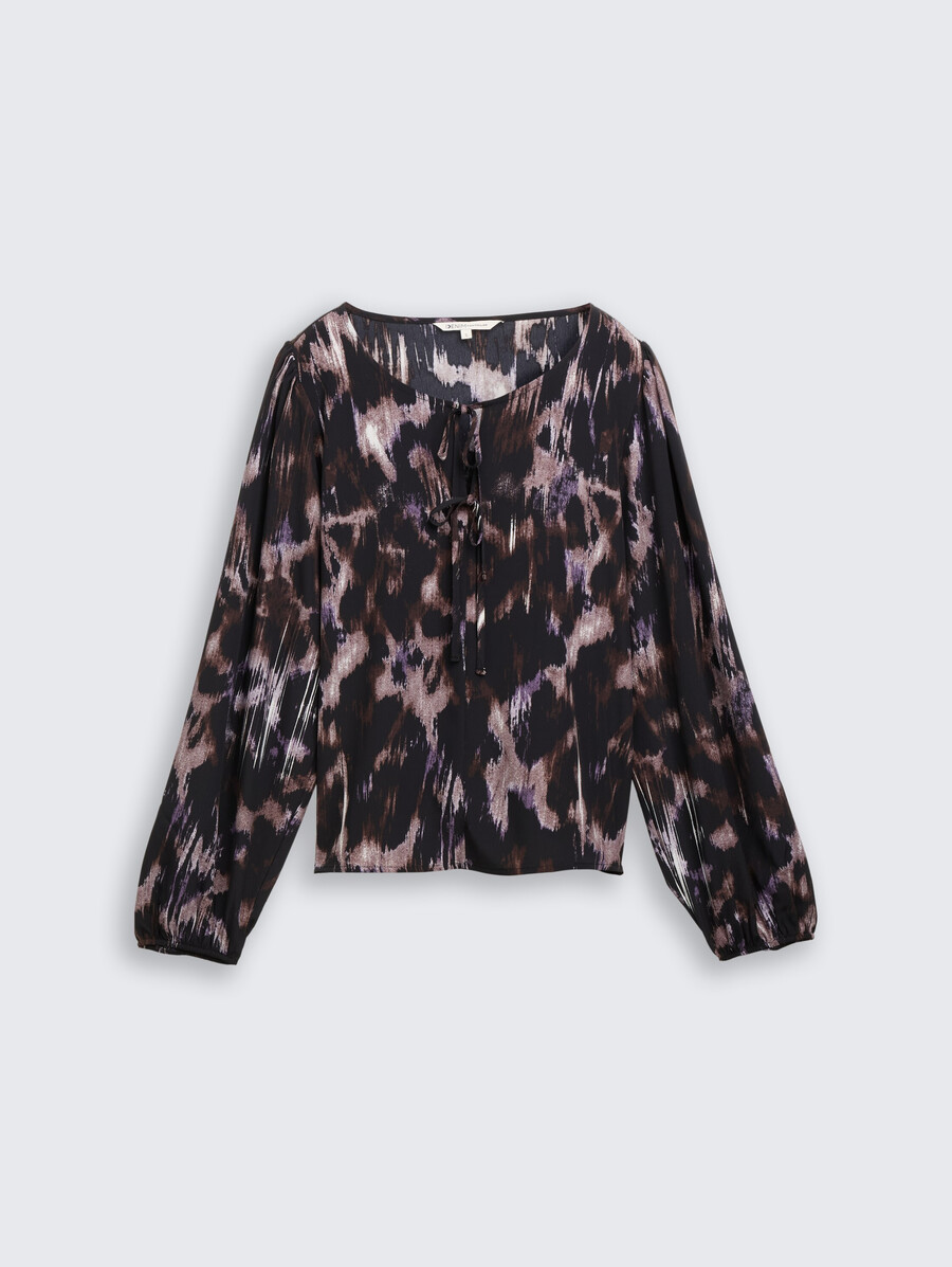 locker geschnittene bluse mit schleifendetails