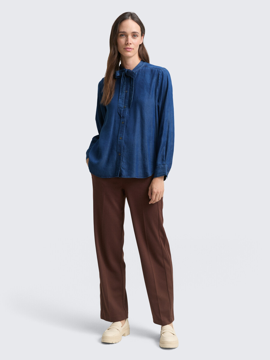 bluse mit schleifendetail