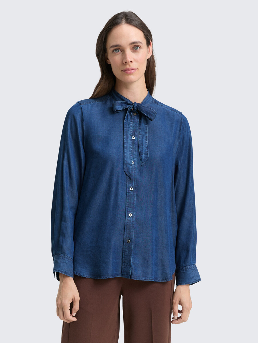 bluse mit schleifendetail