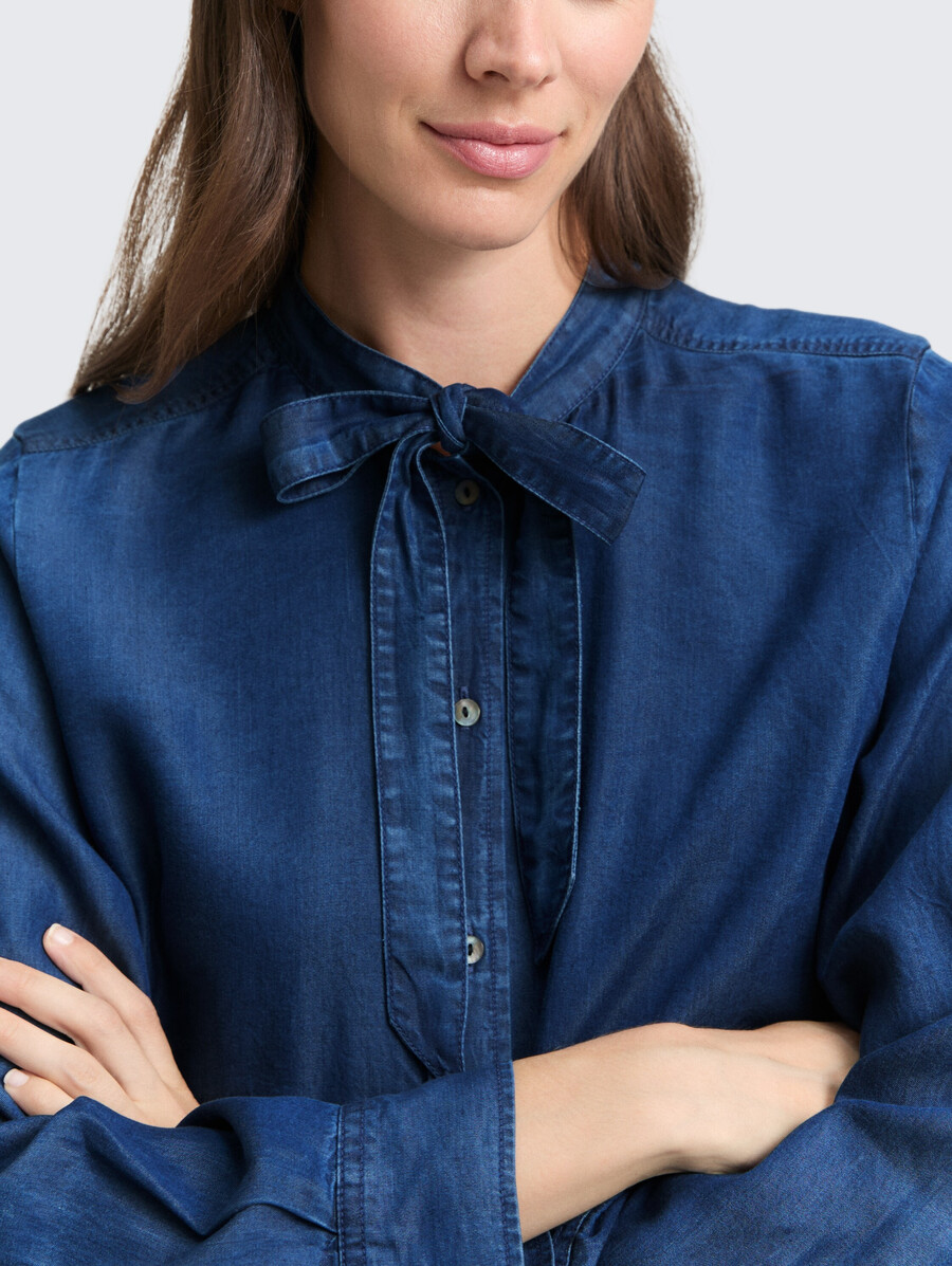 bluse mit schleifendetail