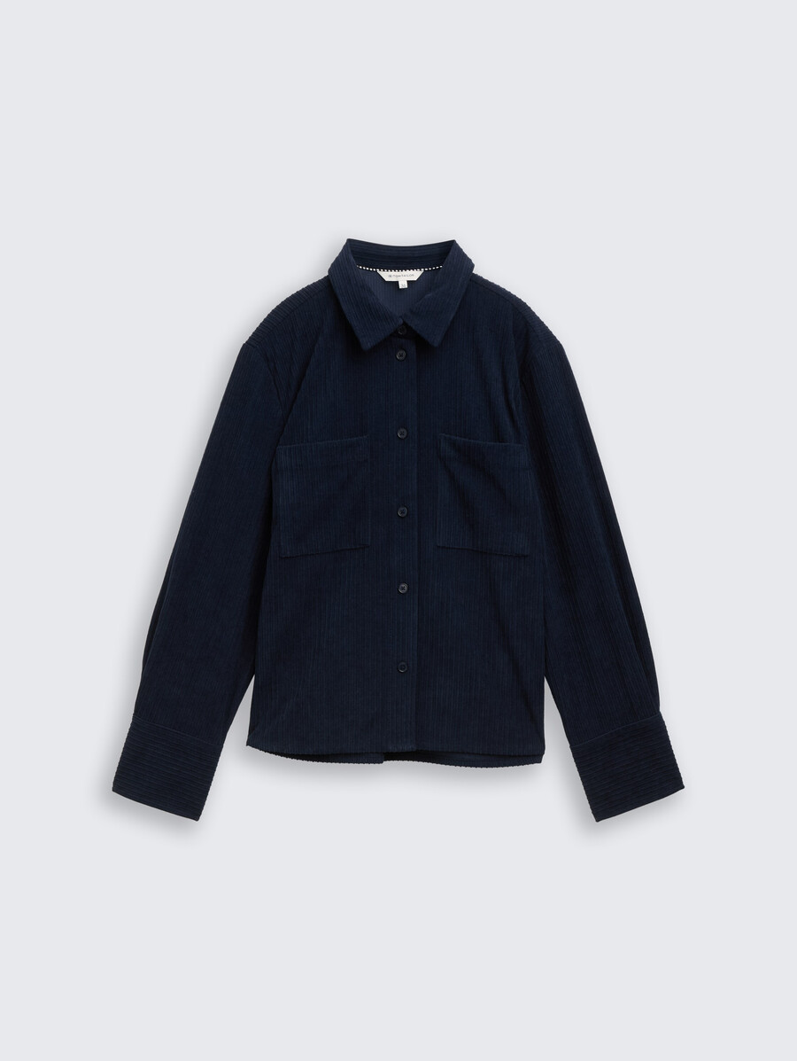 locker geschnittene cordbluse