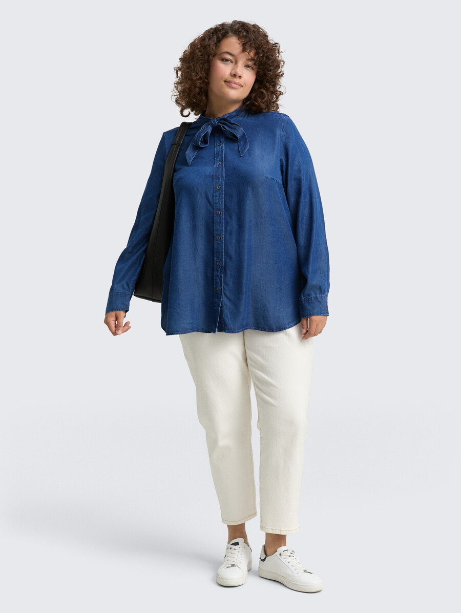 bluse in Übergröße mit schleifendetail