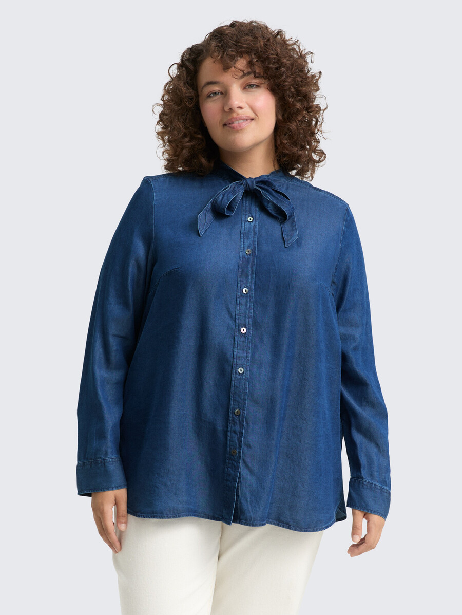 bluse in Übergröße mit schleifendetail