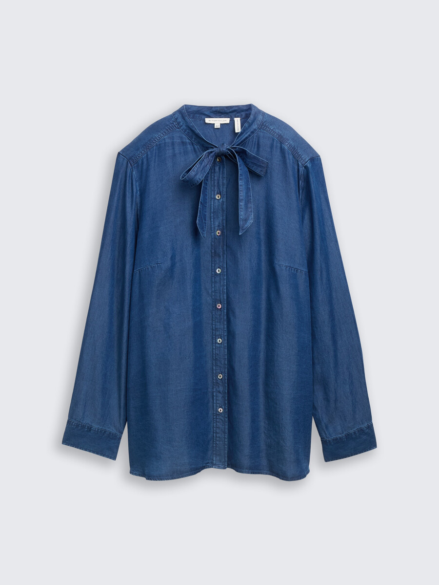 bluse in Übergröße mit schleifendetail