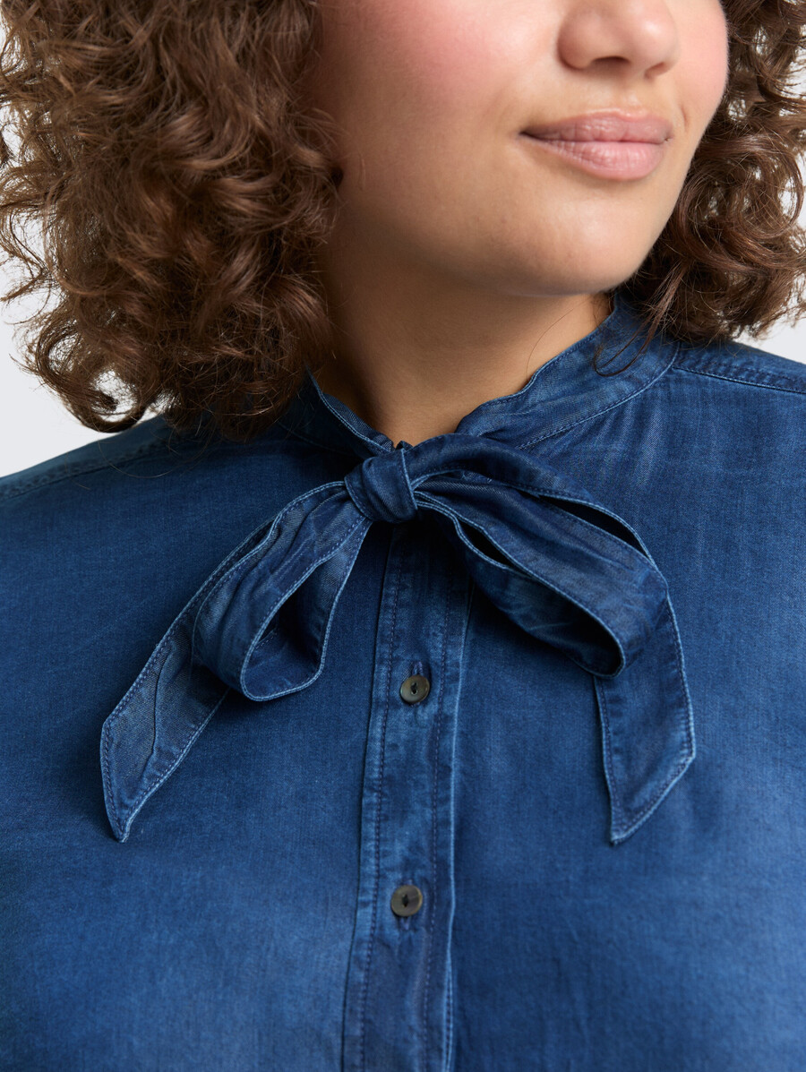 bluse in Übergröße mit schleifendetail