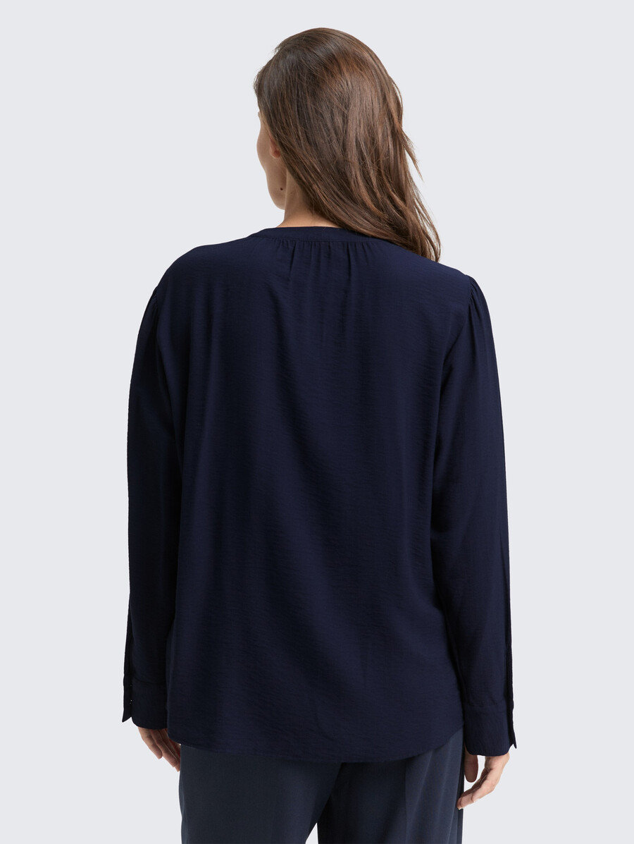 crinkle-bluse mit rüschen