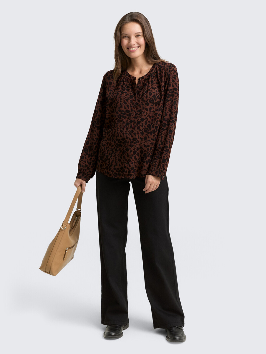 bluse mit leopardenmuster
