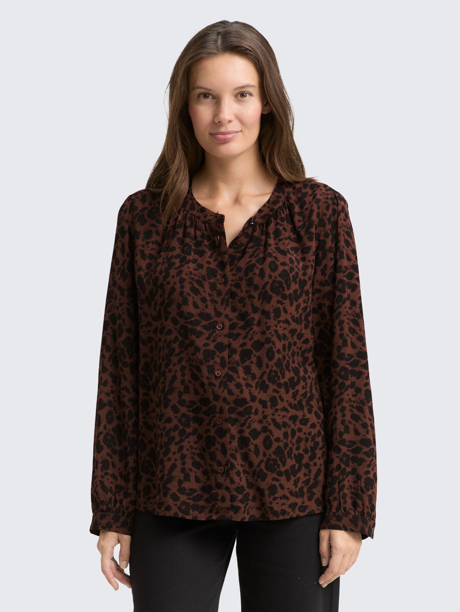 bluse mit leopardenmuster