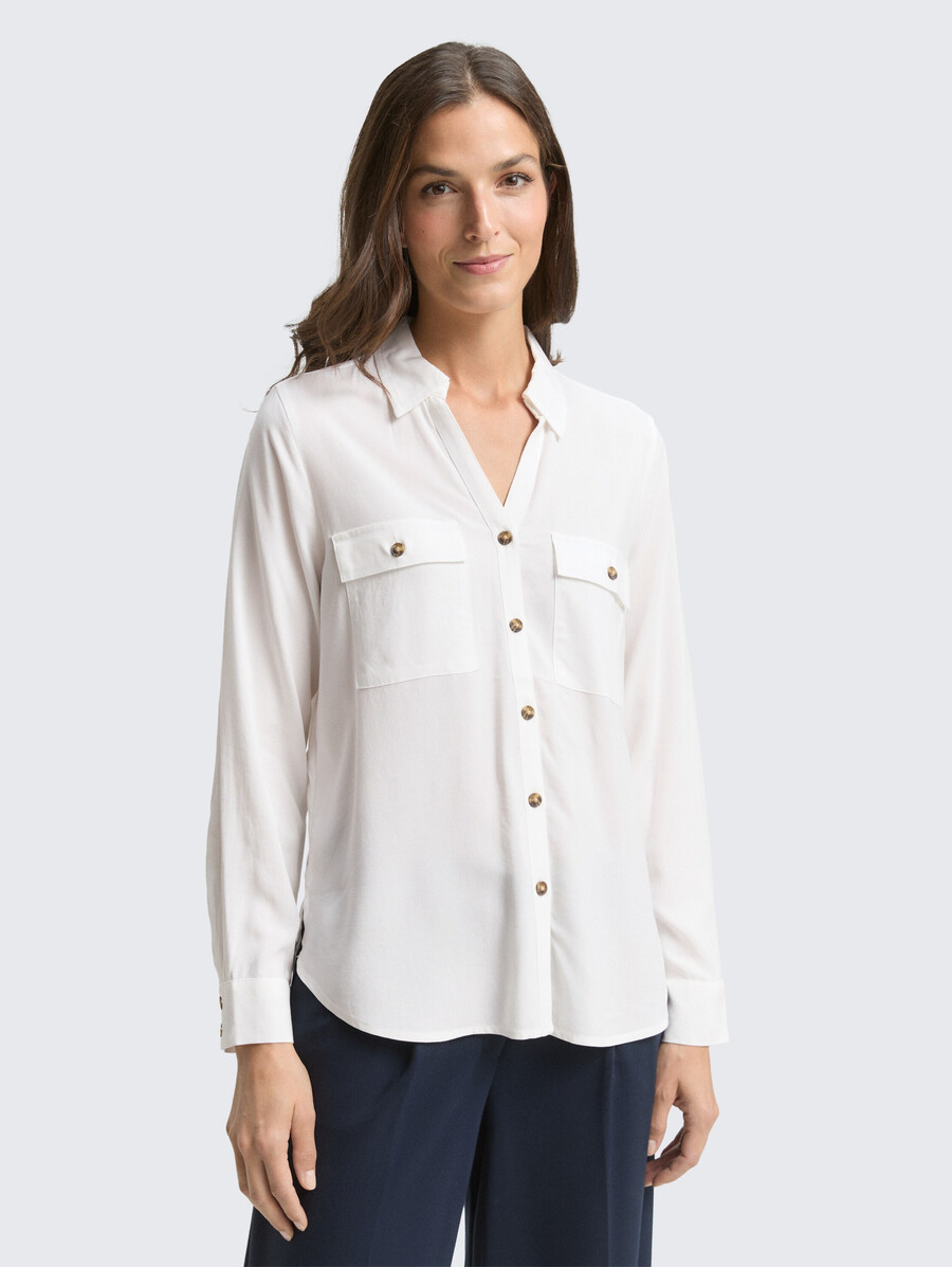 bluse mit brusttaschen