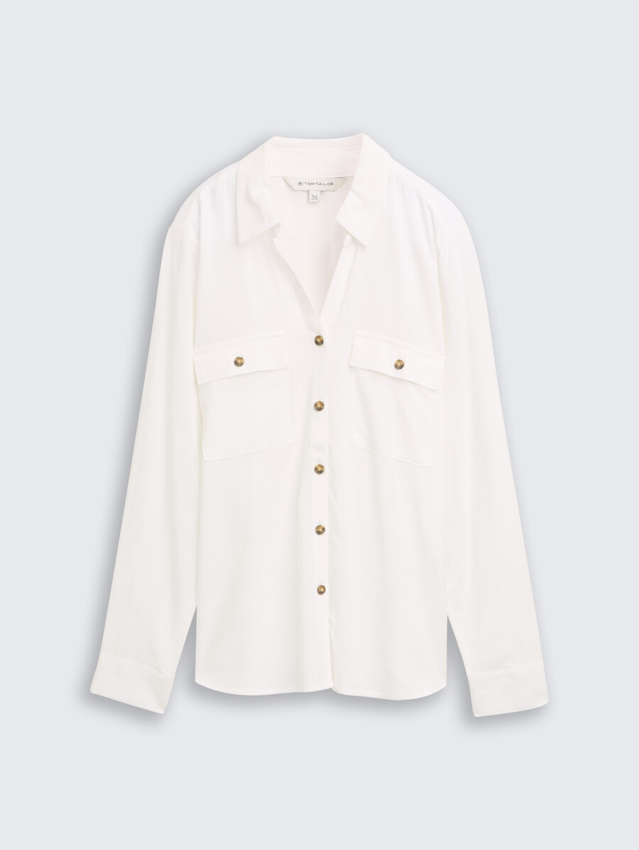 bluse mit brusttaschen