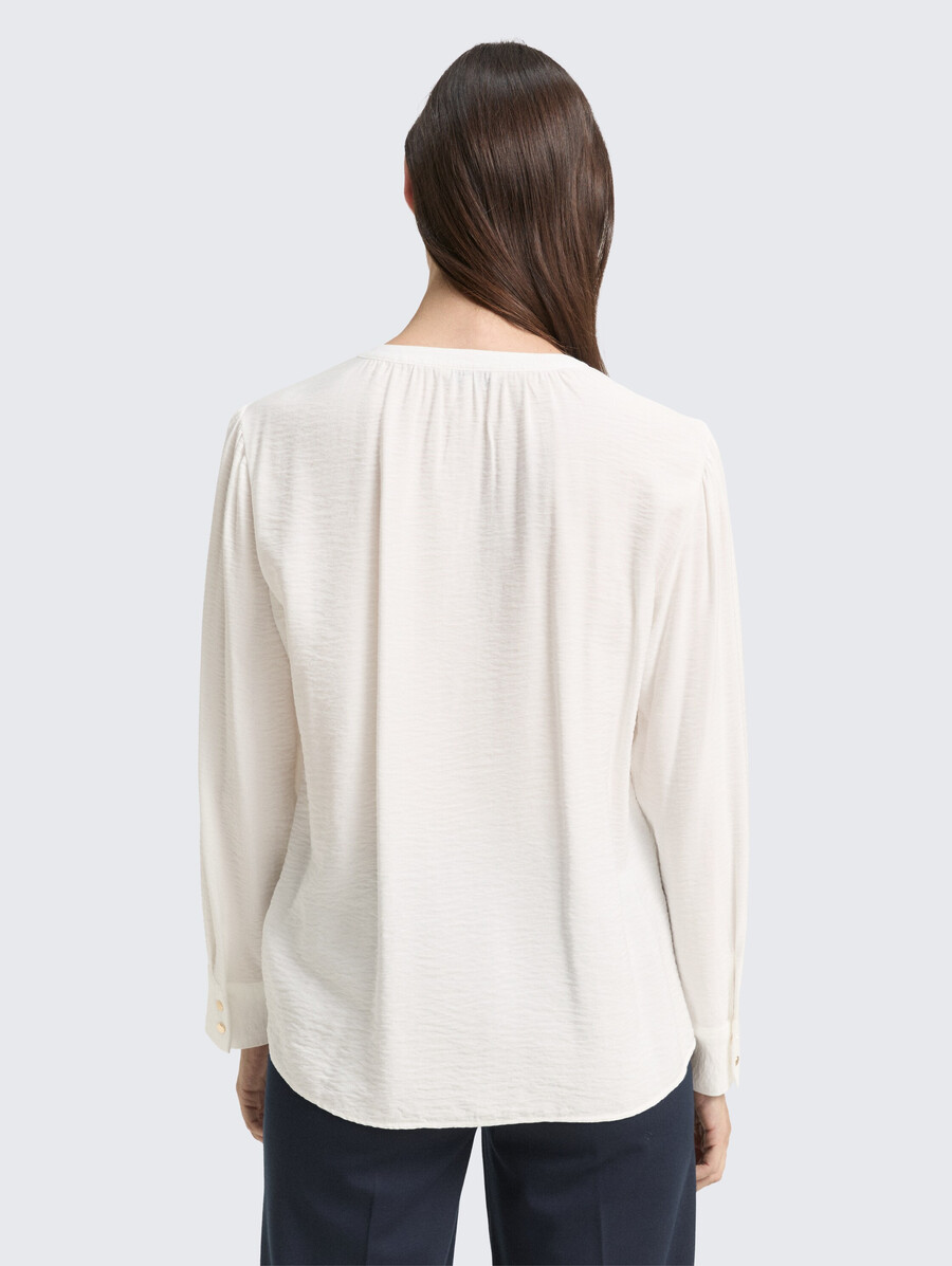 crinkle-bluse mit rüschen