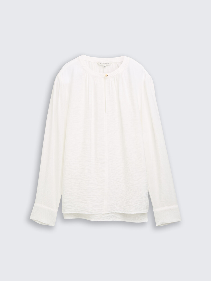 crinkle-bluse mit rüschen