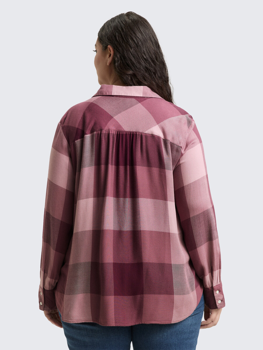 plus size - hemdbluse mit karomuster
