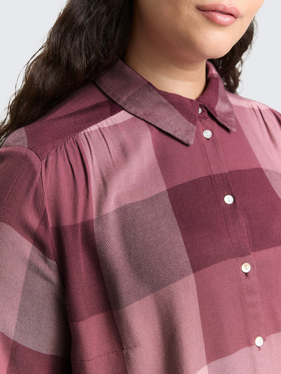 plus size - hemdbluse mit karomuster