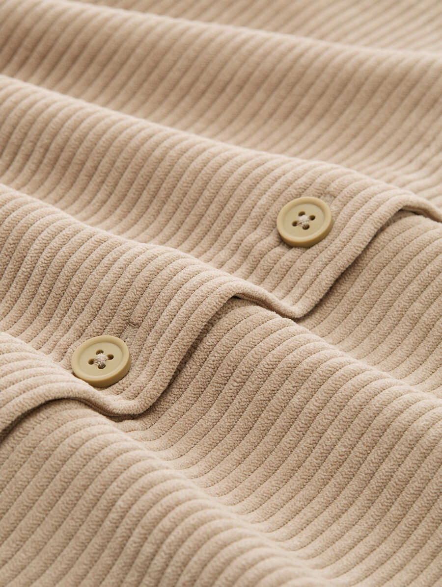 cordbluse in kastenförmiger passform