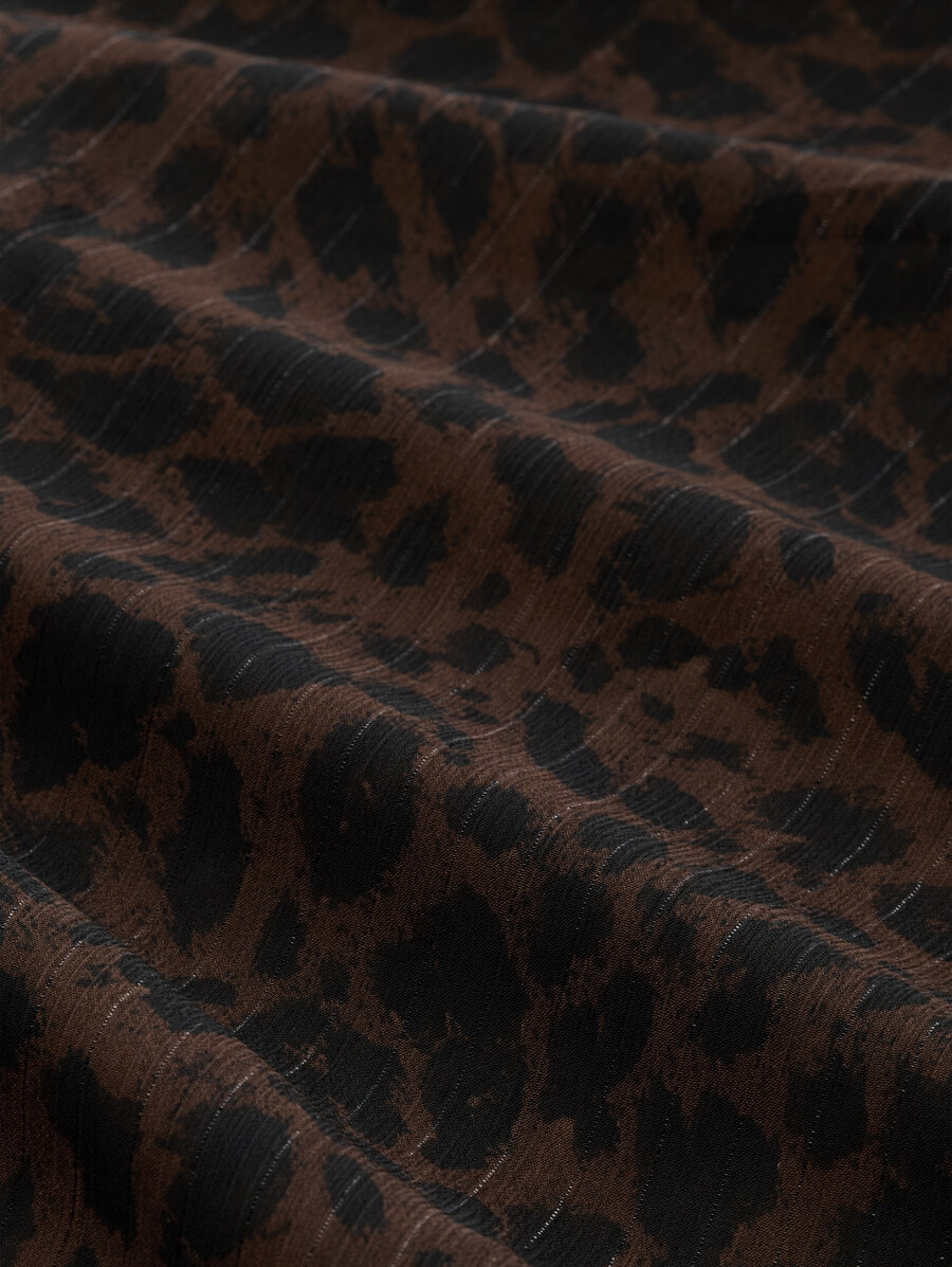 chiffonbluse mit leopardenmuster