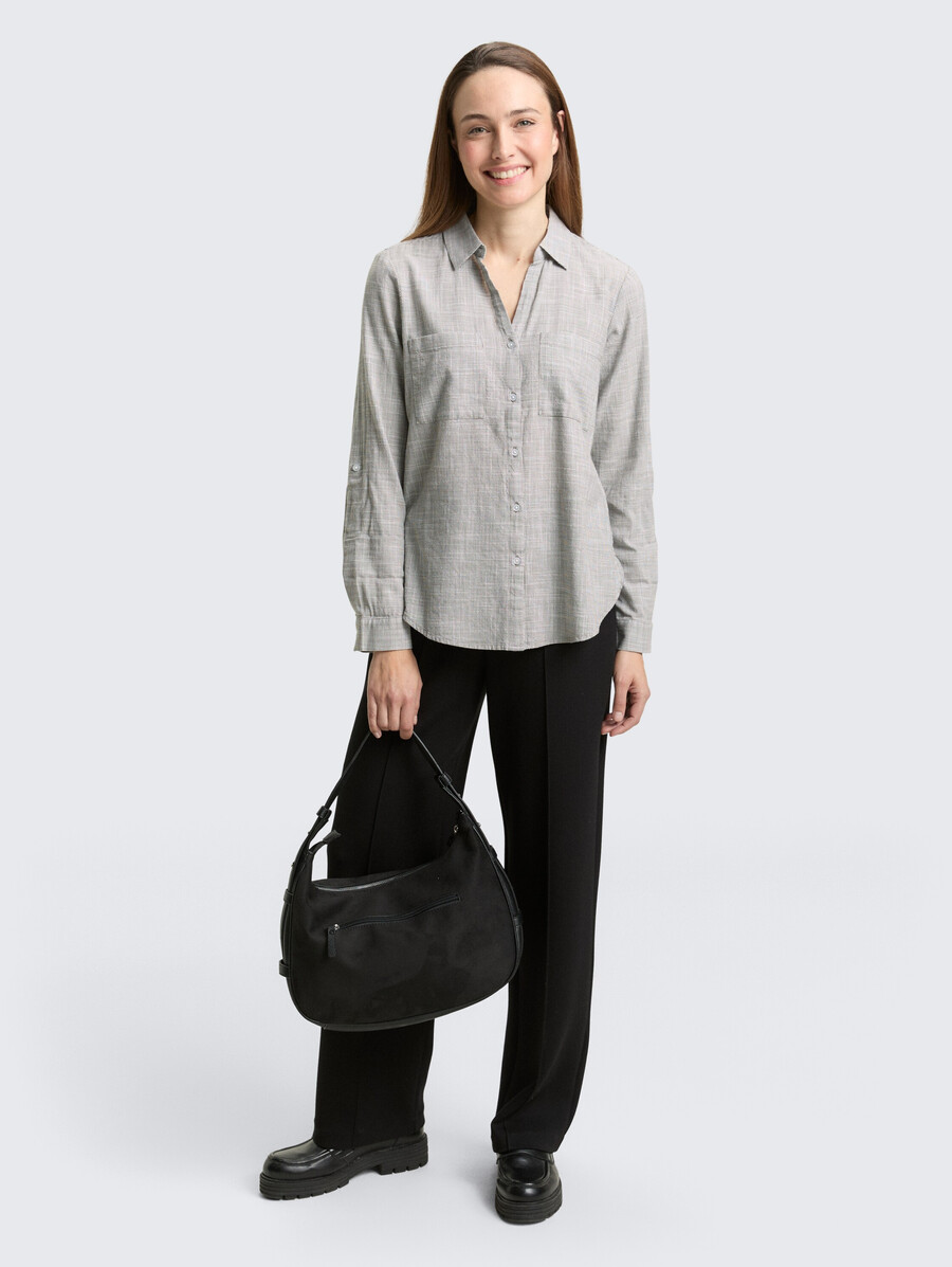 bluse mit brusttaschen
