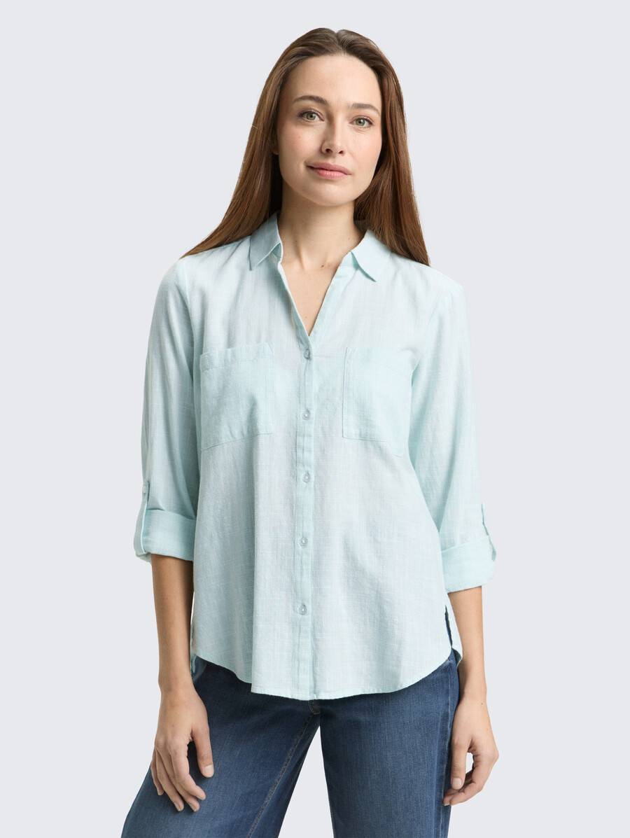 bluse mit brusttaschen