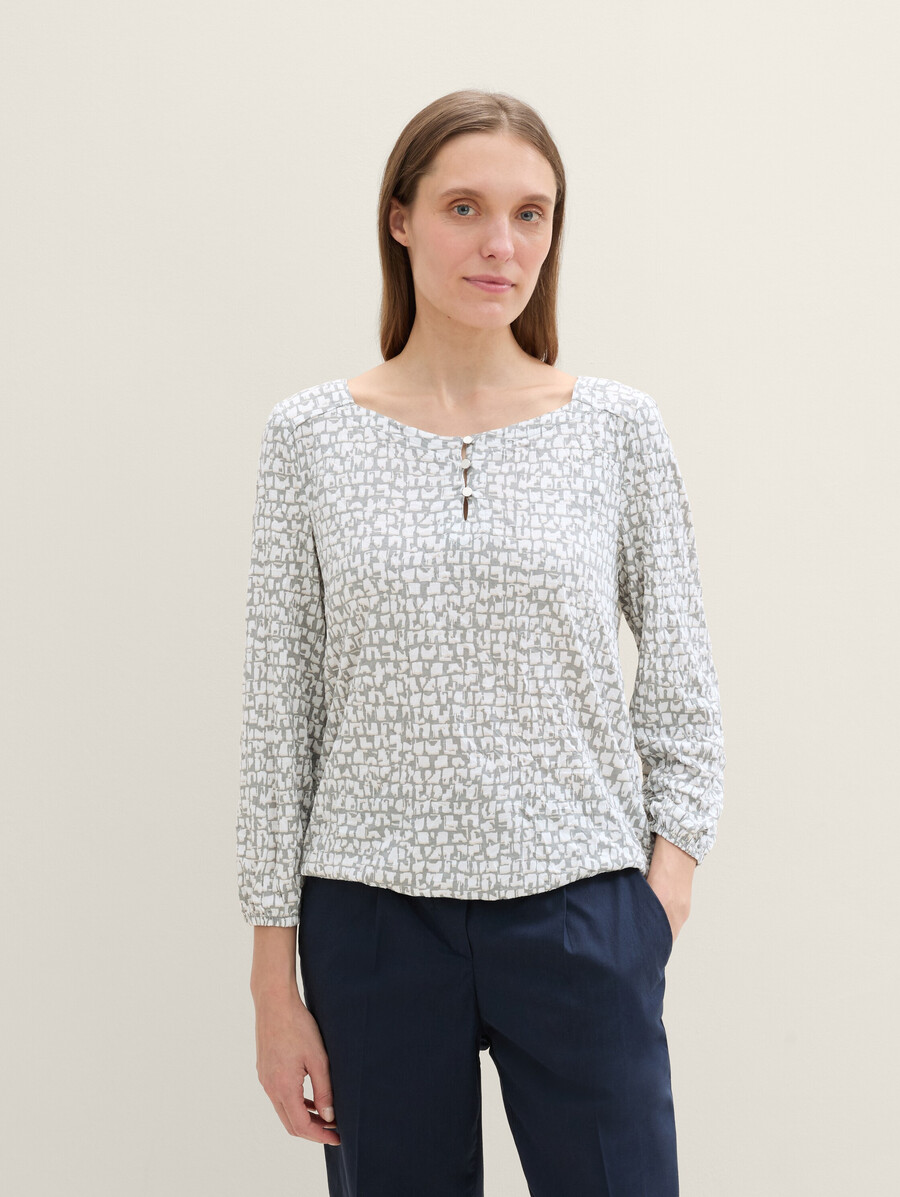 34-Ärmel-t-shirt mit knittereffekt