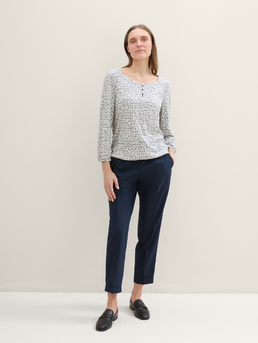 34-Ärmel-t-shirt mit knittereffekt