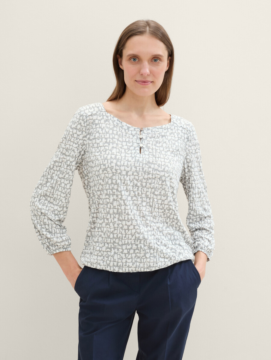 34-Ärmel-t-shirt mit knittereffekt