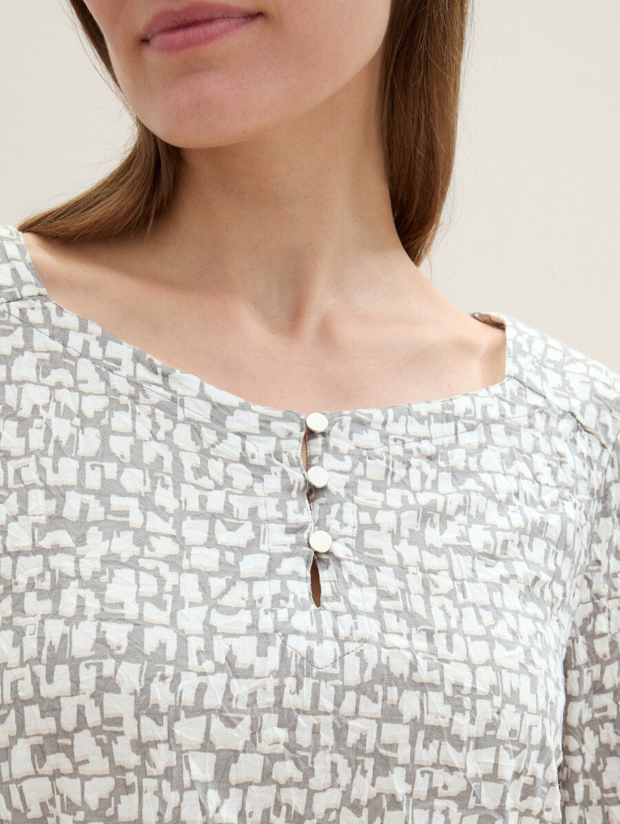 34-Ärmel-t-shirt mit knittereffekt