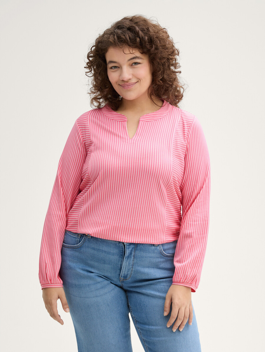 plus size - bluse mit streifenmuster