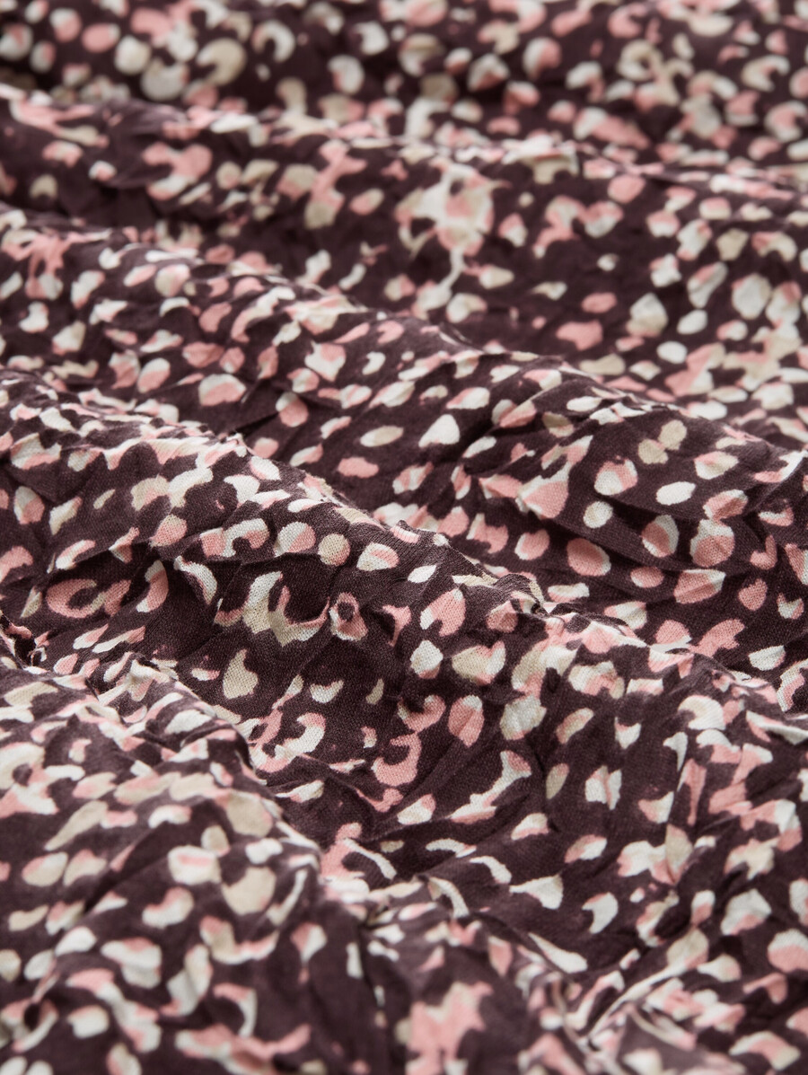 crinkle-bluse mit muster