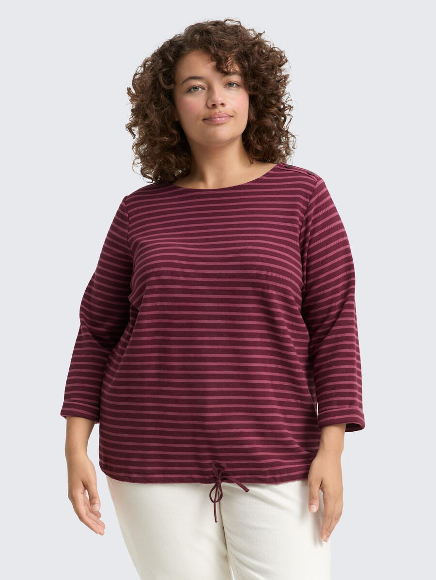 plus size – langärmeliges hemd mit knopfdetails