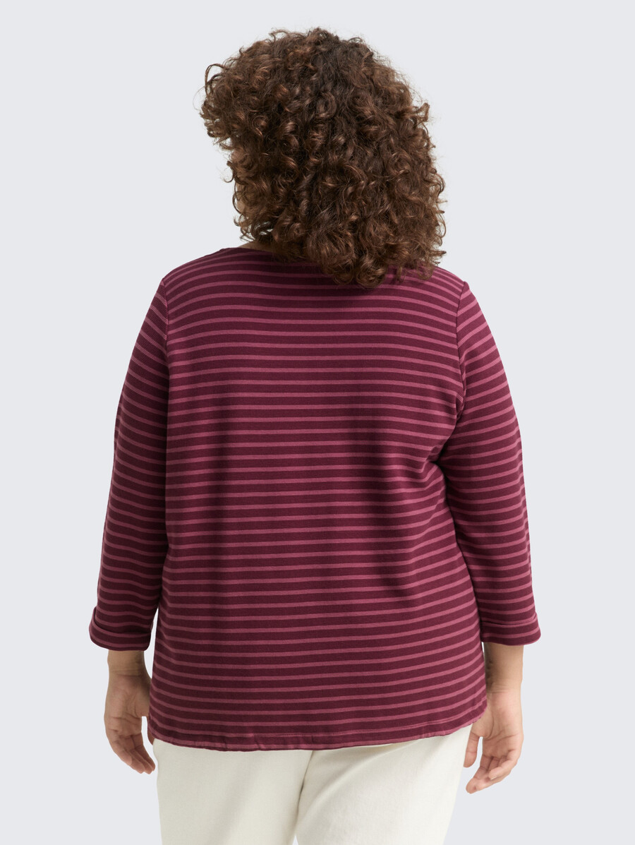 plus size – langärmeliges hemd mit knopfdetails