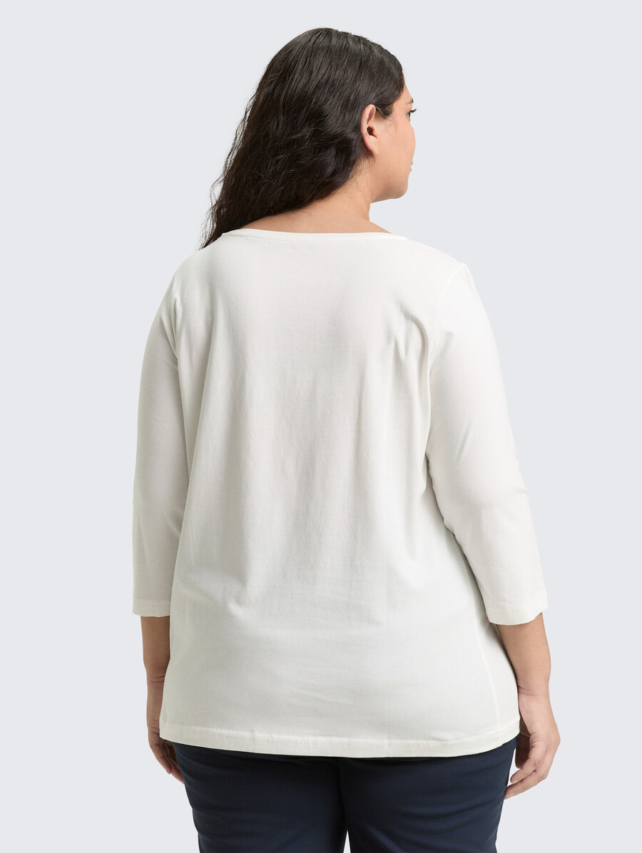 plus size – langärmeliges hemd mit aufdruck