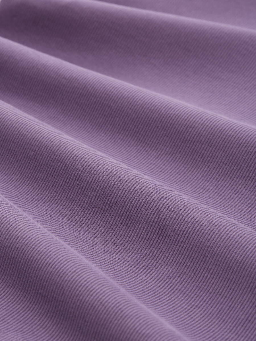 schmal geschnittenes langarmhemd mit rippstrickstruktur