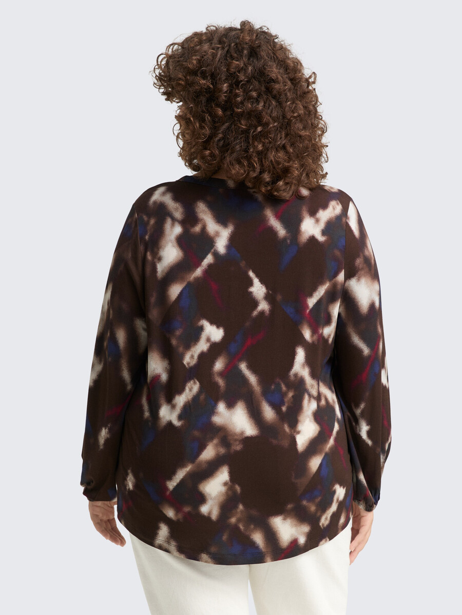 plus size - gemusterte bluse