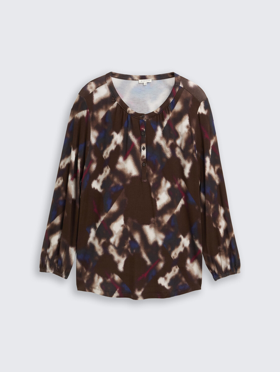 plus size - gemusterte bluse