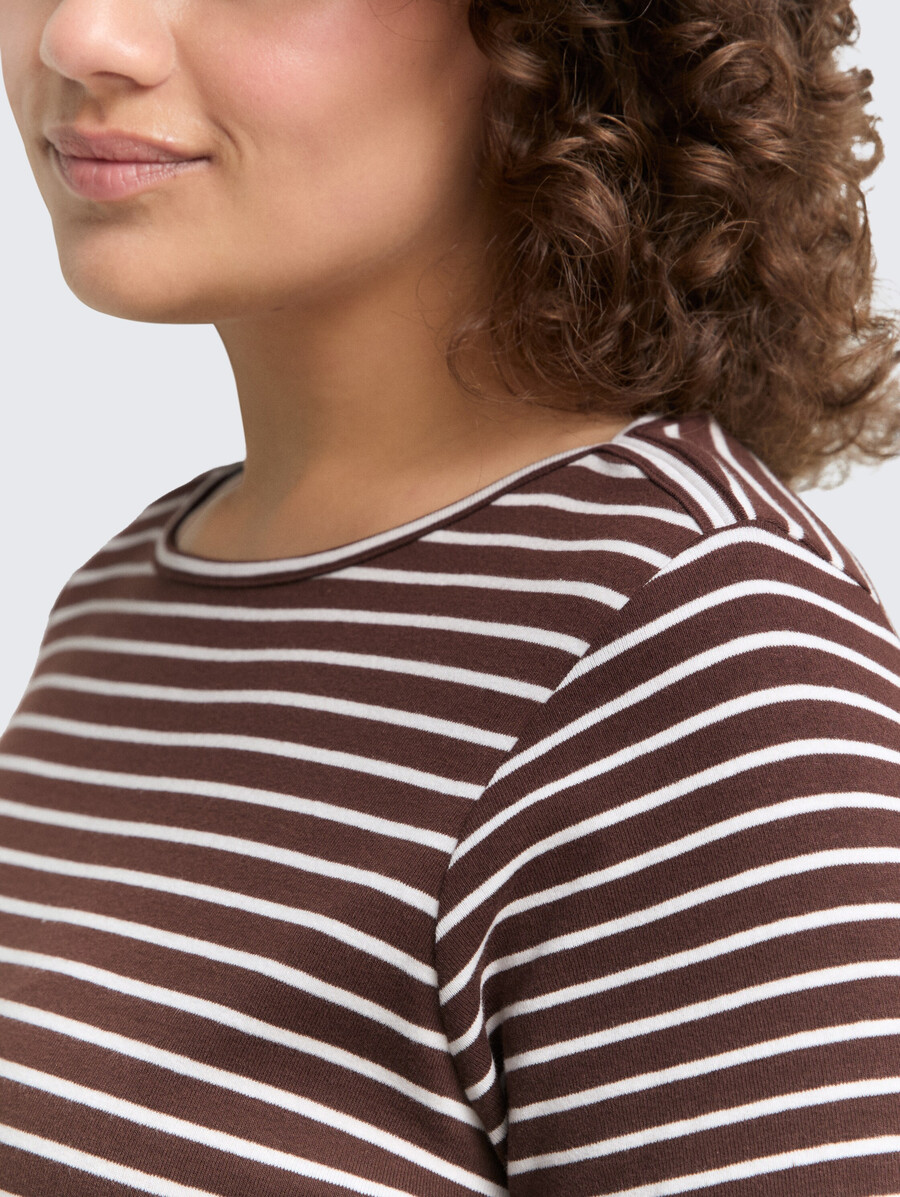 plus size - langärmeliges hemd mit streifenmuster