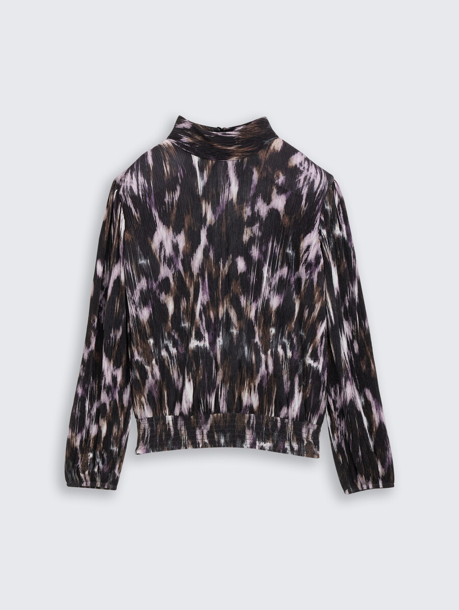 locker geschnittene bluse mit muster