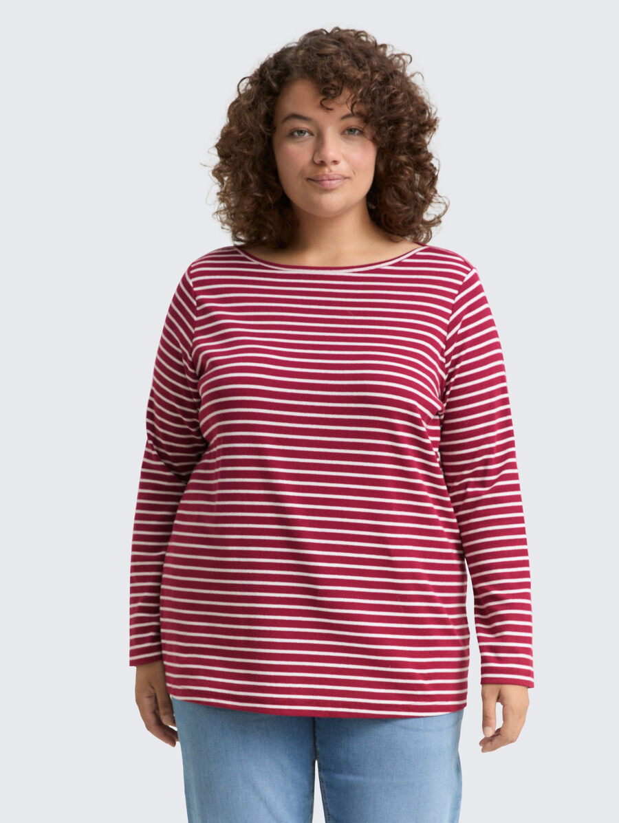 plus size - langärmeliges hemd mit streifenmuster