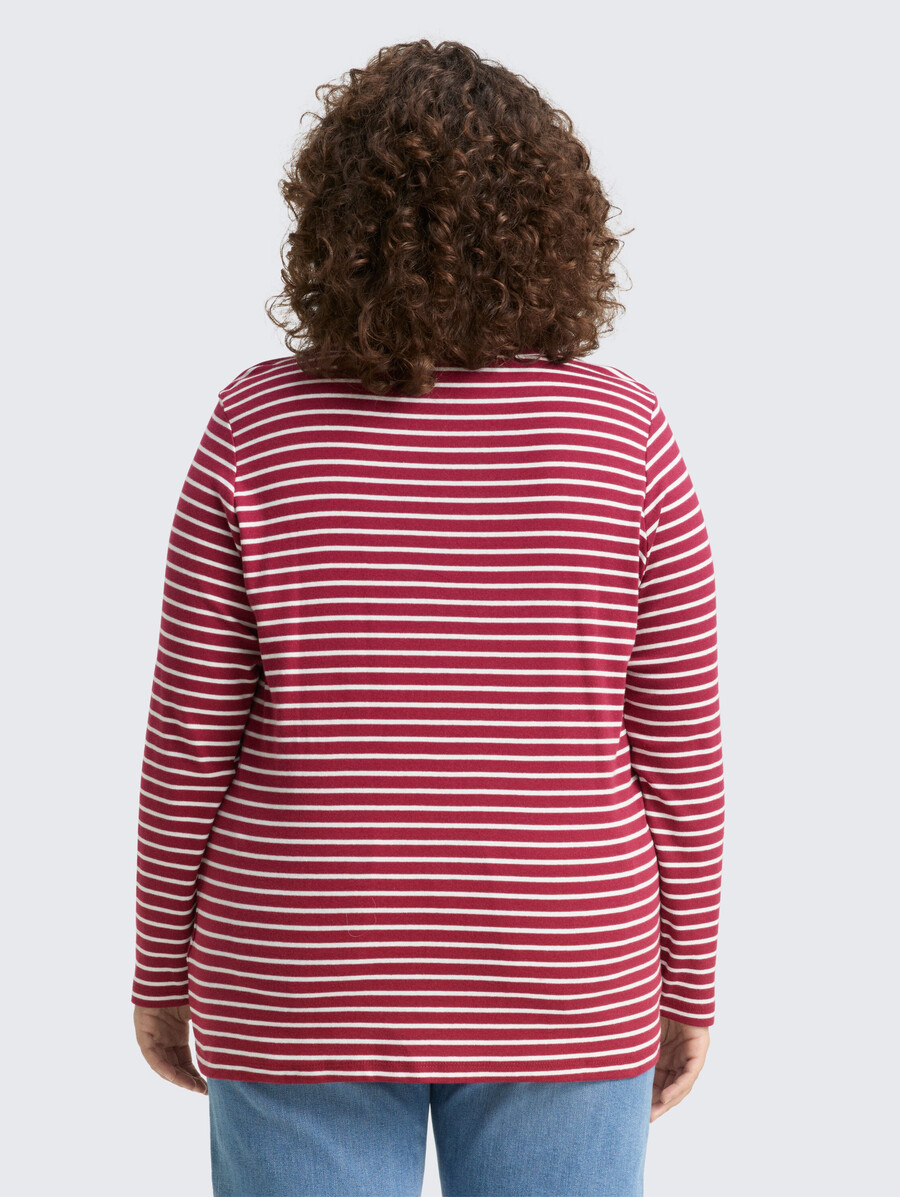 plus size - langärmeliges hemd mit streifenmuster